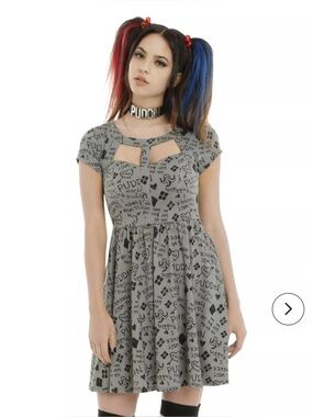 Hot Topic DC Comics Suicide Squad Harley Quinn Relationship Dress S Cosplay